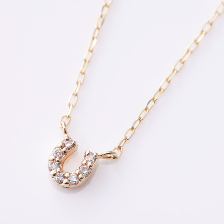 【Winter Limited】K10YG ホースシュー ダイヤ ネックレス