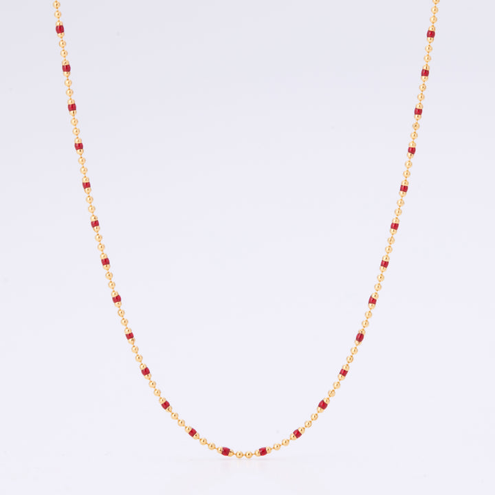 ルミネ ネックレス 1月 ガーネット レッド