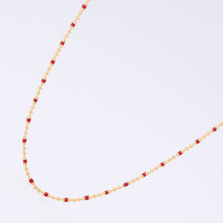 ルミネ ネックレス 1月 ガーネット レッド