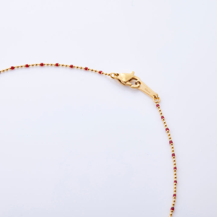 ルミネ ネックレス 1月 ガーネット レッド