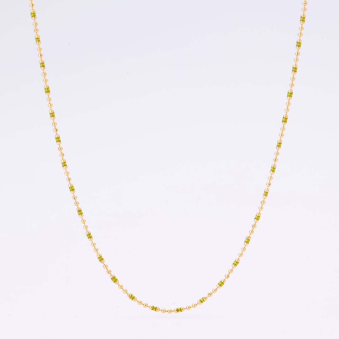 ルミネ ネックレス 8月 ペリドット グリーン