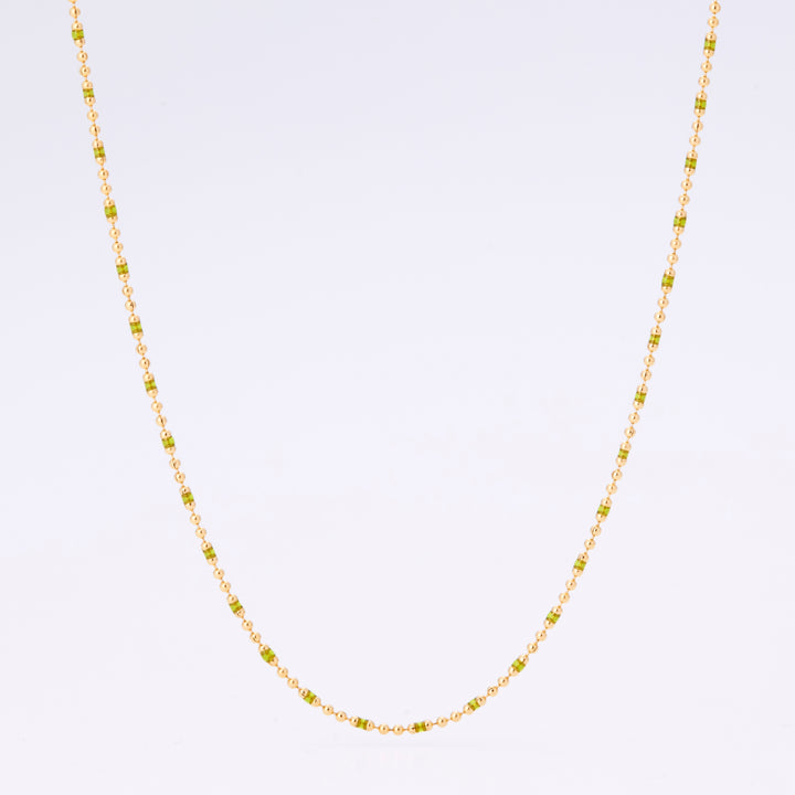 ルミネ ネックレス 8月 ペリドット グリーン