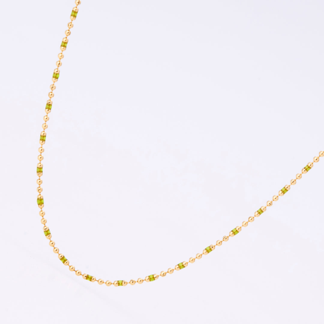 ルミネ ネックレス 8月 ペリドット グリーン