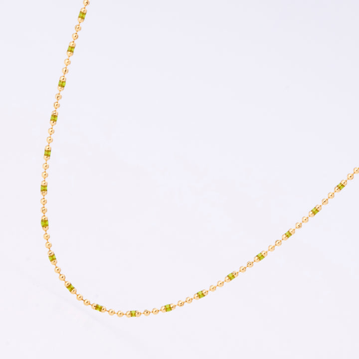 ルミネ ネックレス 8月 ペリドット グリーン