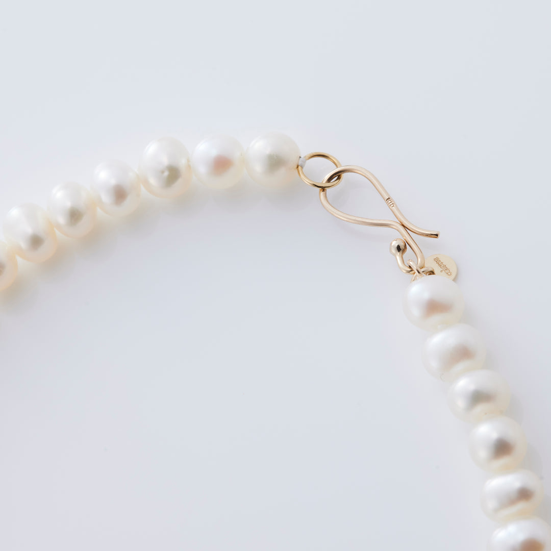 K10YG ビジュー パール ロングネックレス