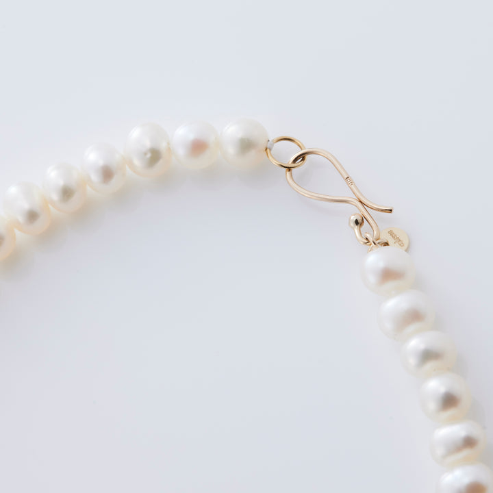 K10YG ビジュー パール ロングネックレス