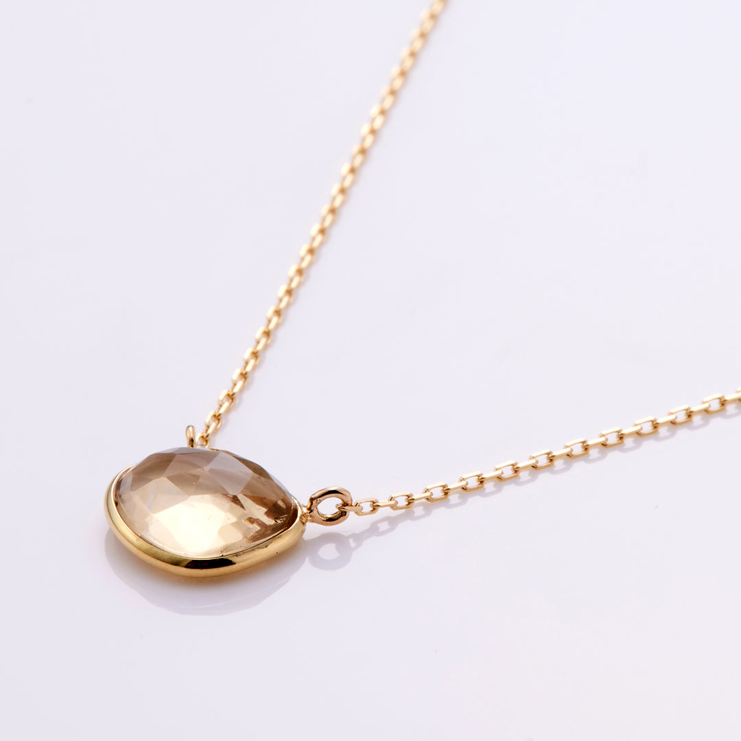 K18YG シャンパンクォーツ グロウ ネックレス