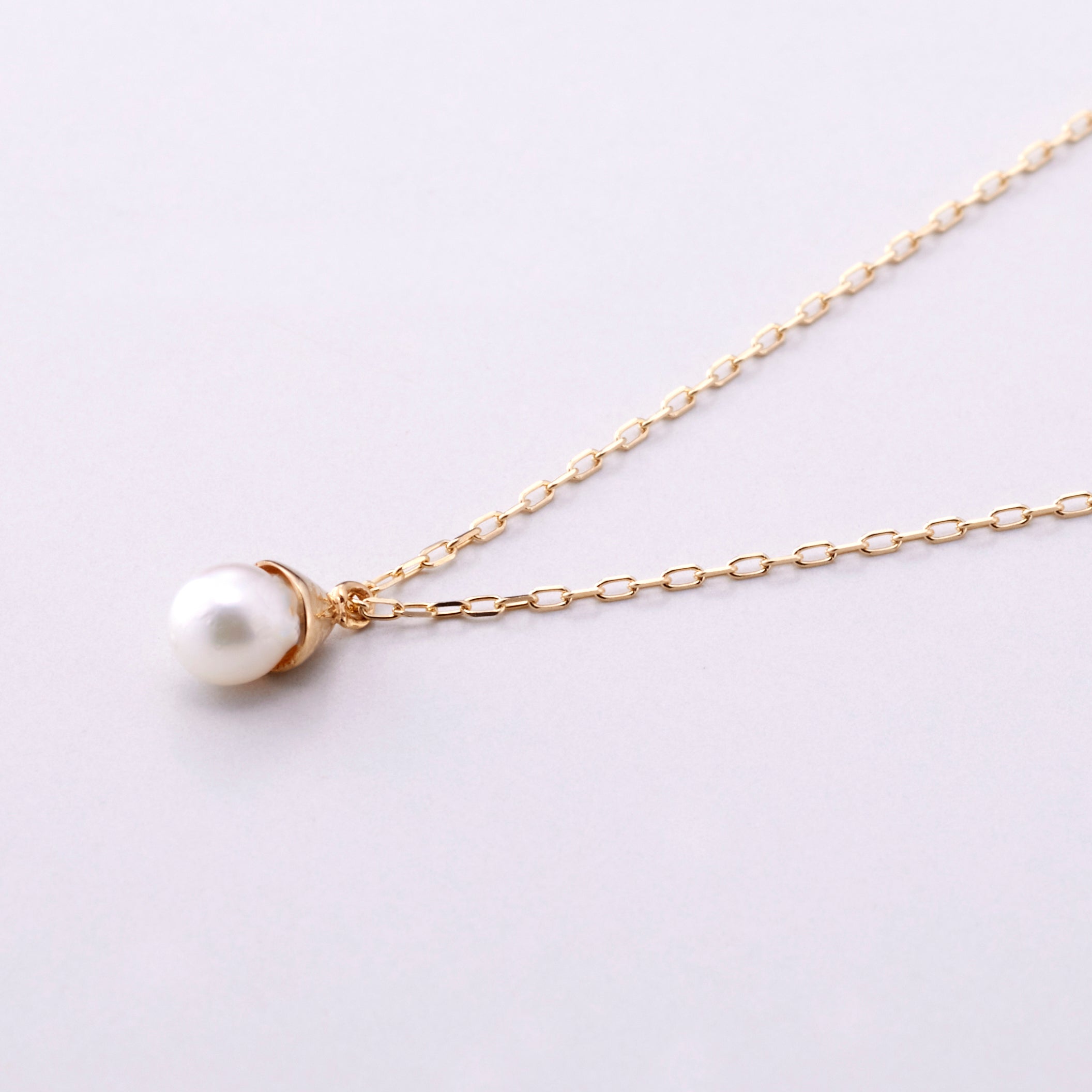 K10YG 1粒アコヤパール どんぐり ネックレス – COLETTE GIFT