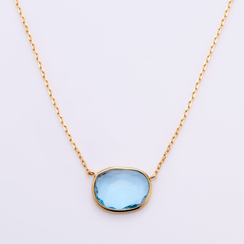 K18YG Blue Topaz Glow Necklace