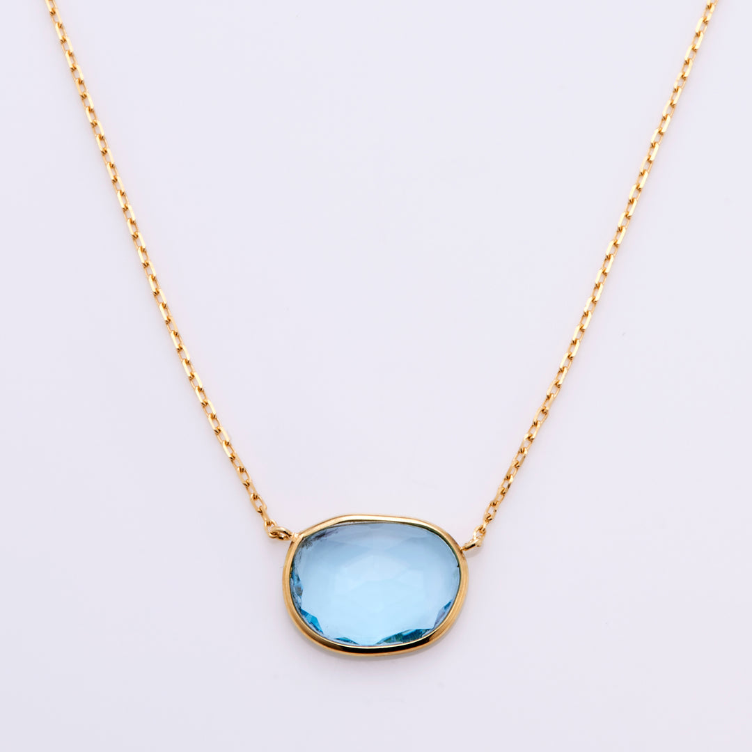 K18YG ブルートパーズ グロウ ネックレス