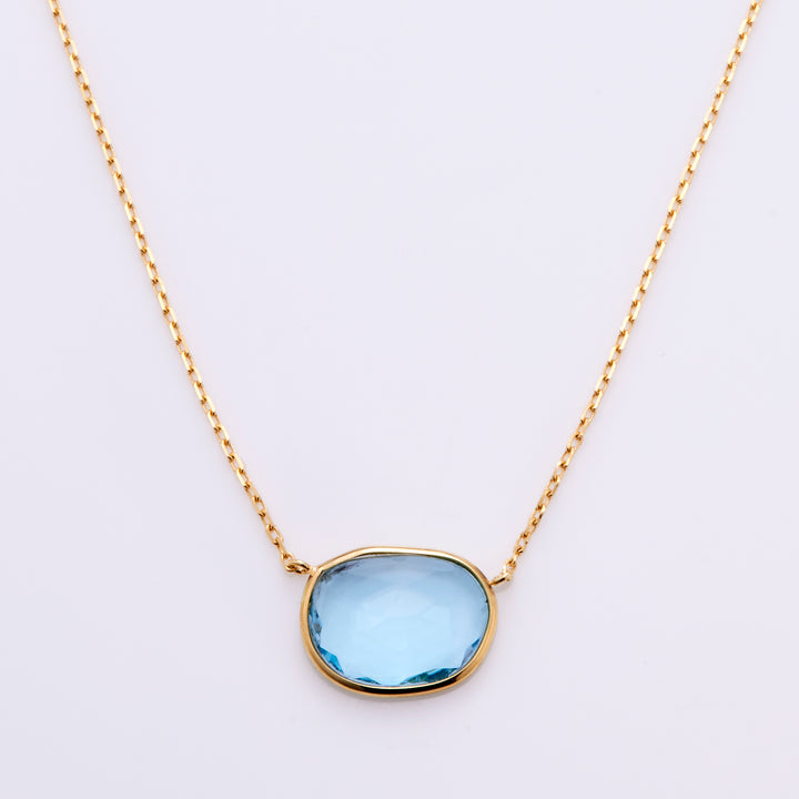 K18YG ブルートパーズ グロウ ネックレス