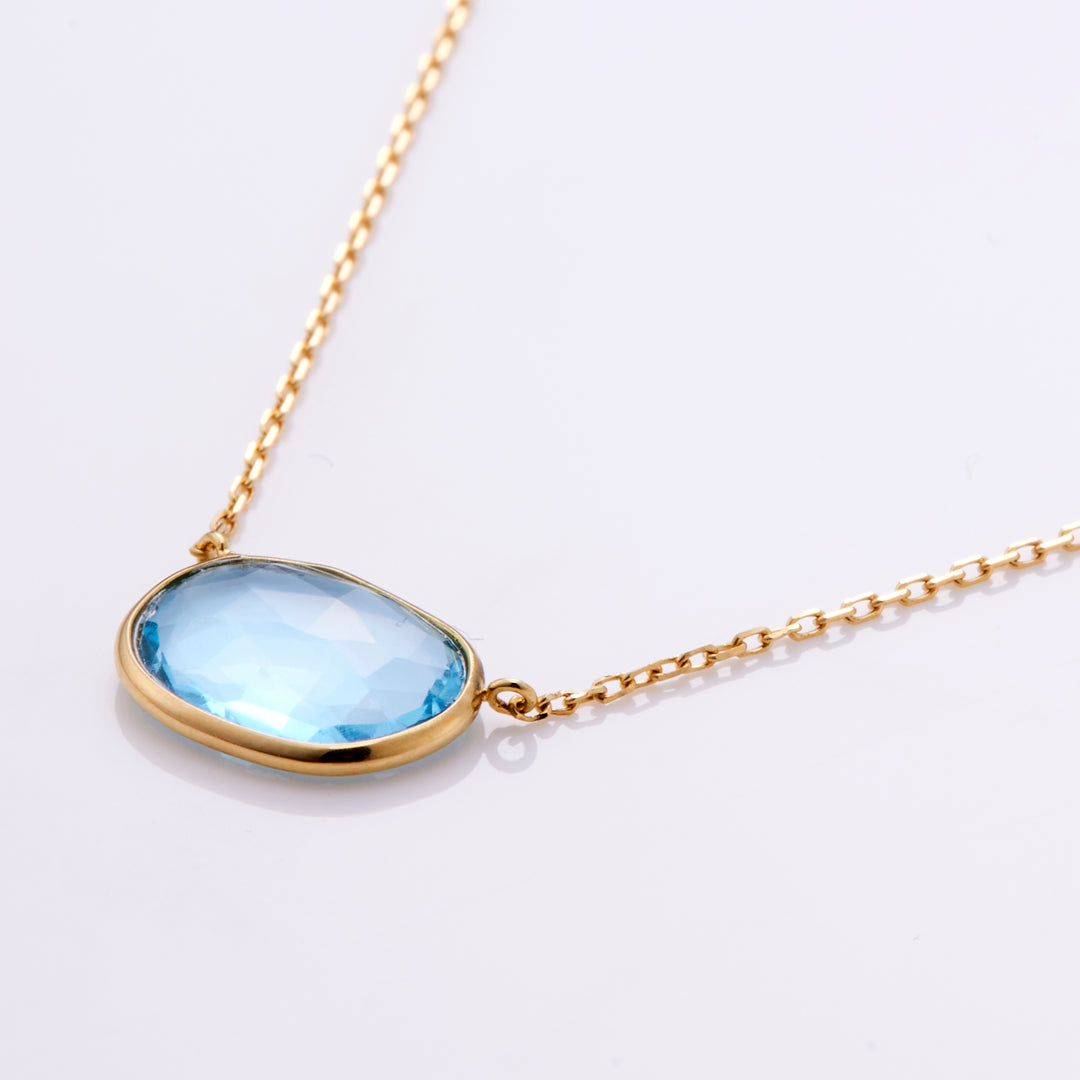 K18YG ブルートパーズ グロウ ネックレス