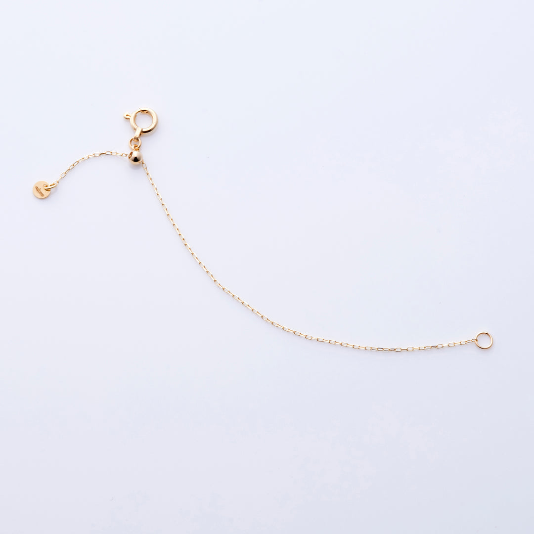 K18YG スライド アジャスターチェーン 10cm