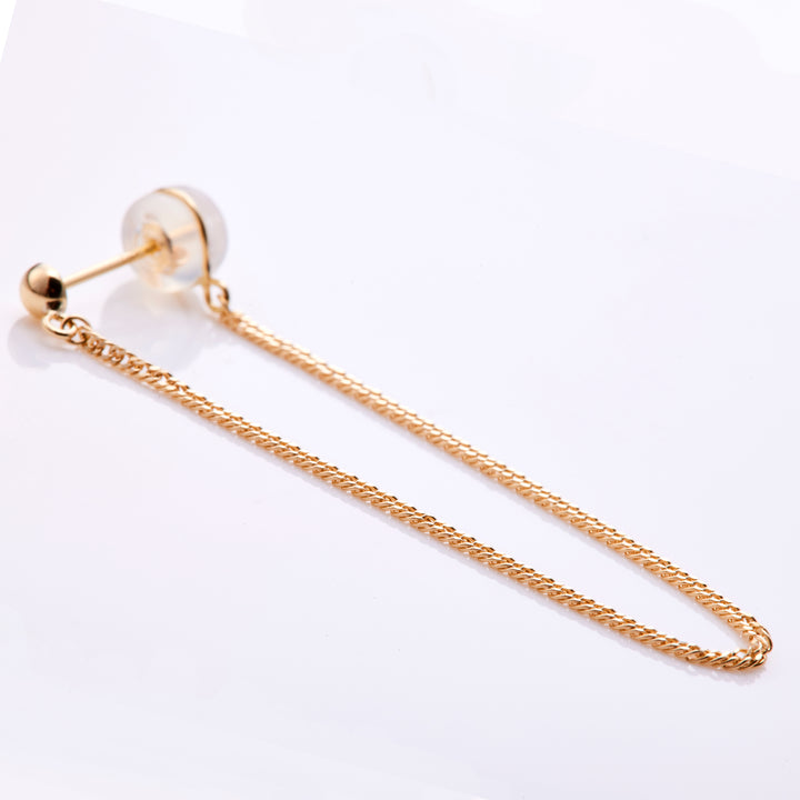 K18YG スイング チェーン ロングピアス（single）