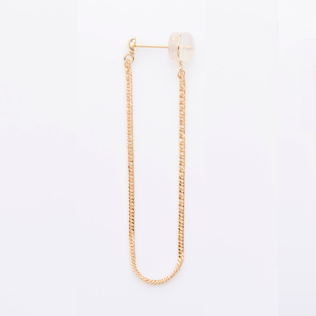 K18YG スイング チェーン ロングピアス（single）