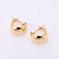 K18YG Circle Doll Hoop Earrings (M)