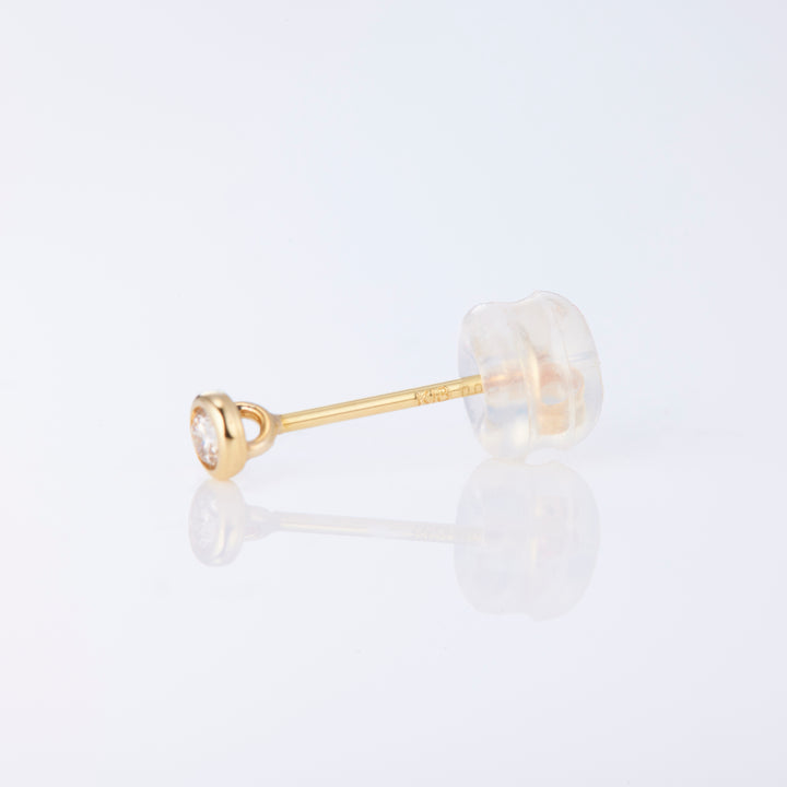 K18YG ベアトリス 1粒 ダイヤ ポストピアス（0.04ct)