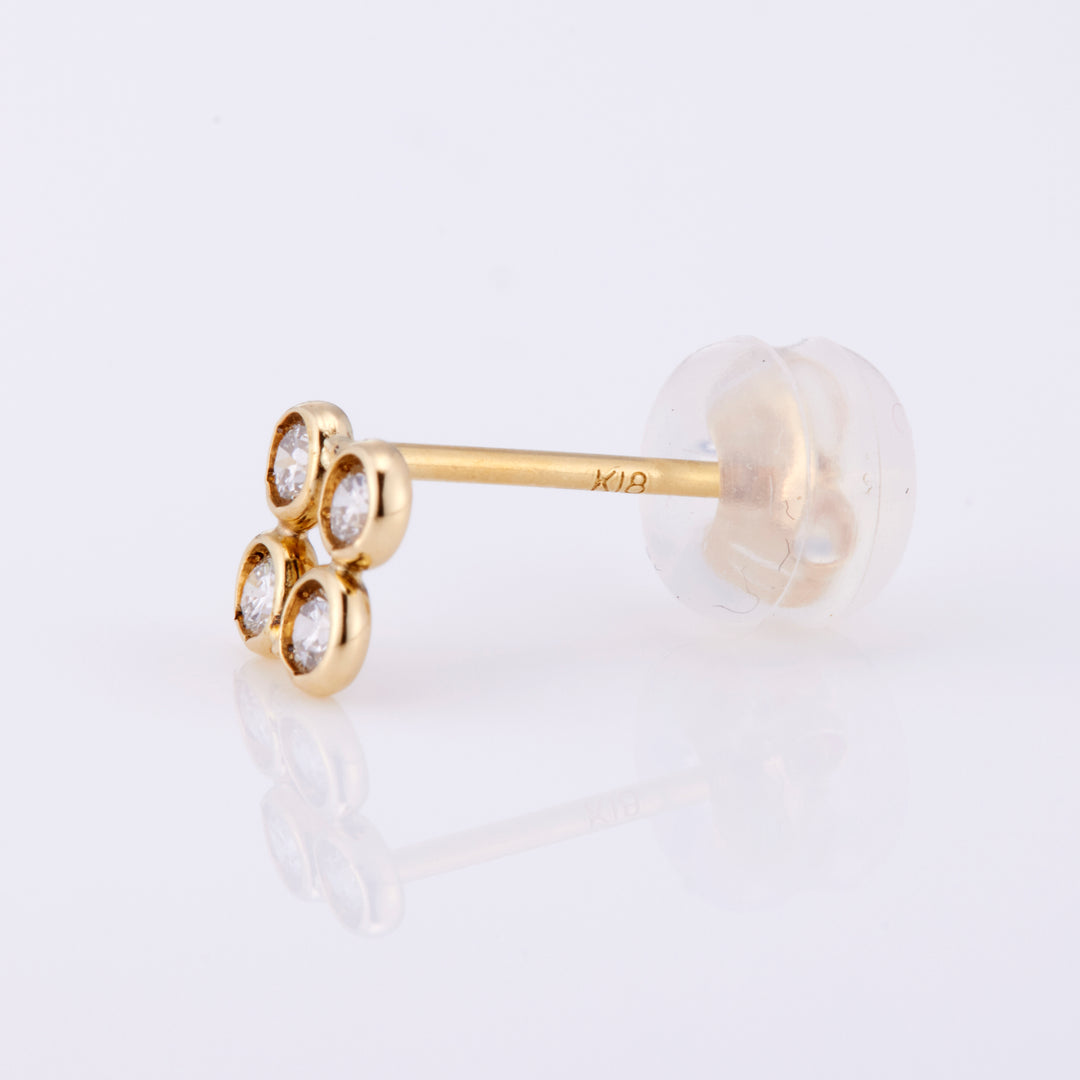 K18YG アビー ダイヤ ポストピアス