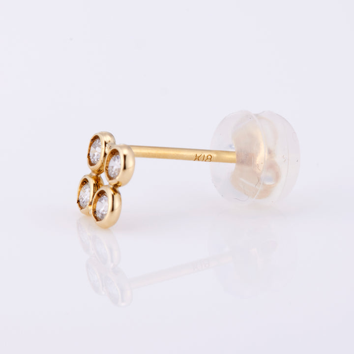 K18YG アビー ダイヤ ポストピアス