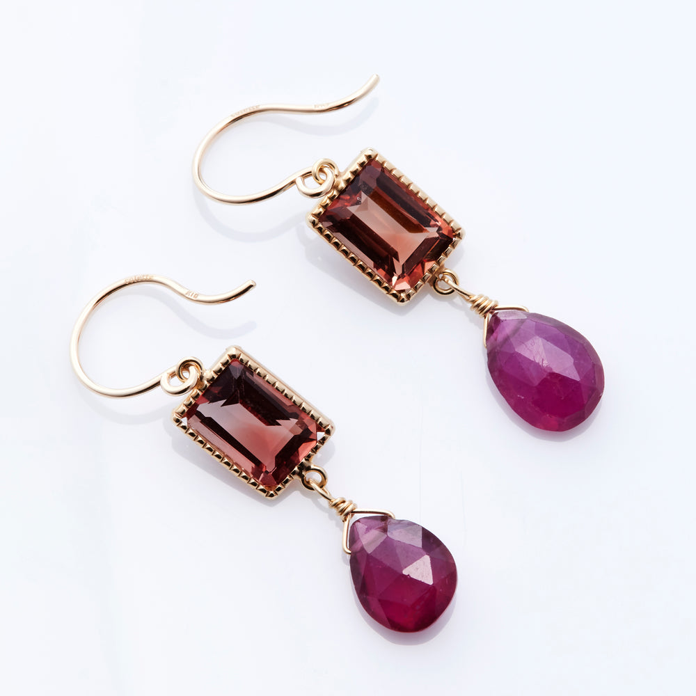 K10YG Rose Gradation Earrings