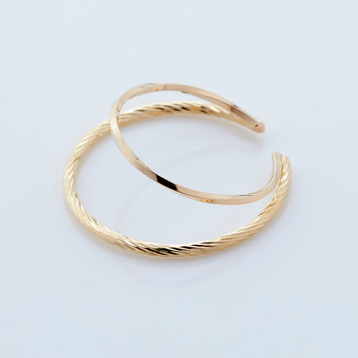 K10YG 2連 イヤーカフ クローラ×ヒネリ