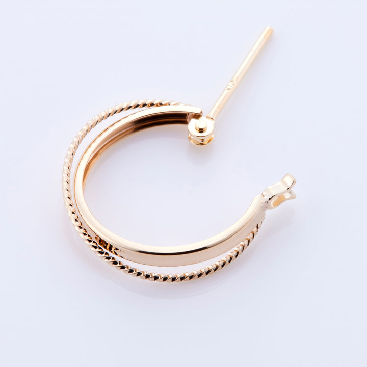 K10YG double hoop earrings