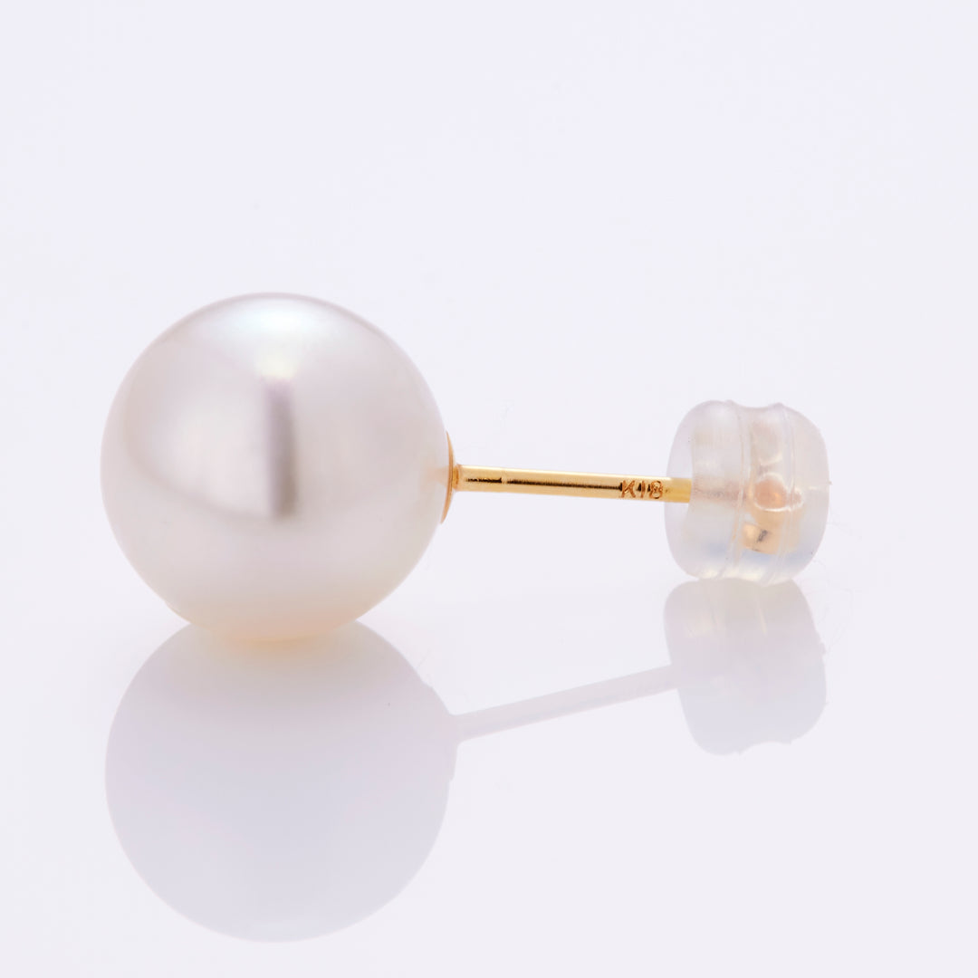 K18YG 1粒 アコヤパール ポストピアス