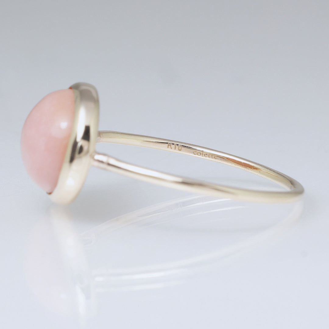 K10YG ピンクオパール シャルロットリング holizontal