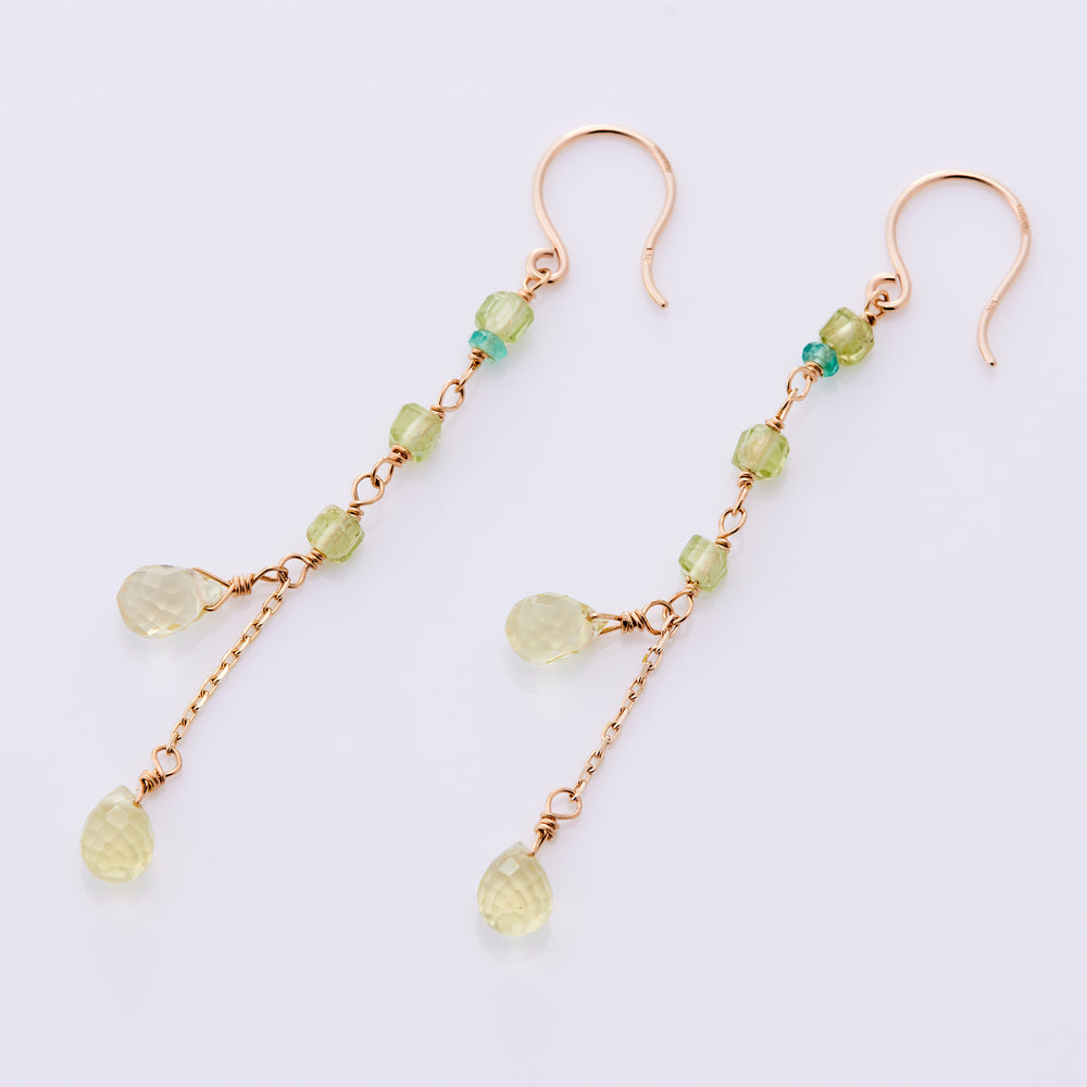 K10YG green garden ロング ピアス