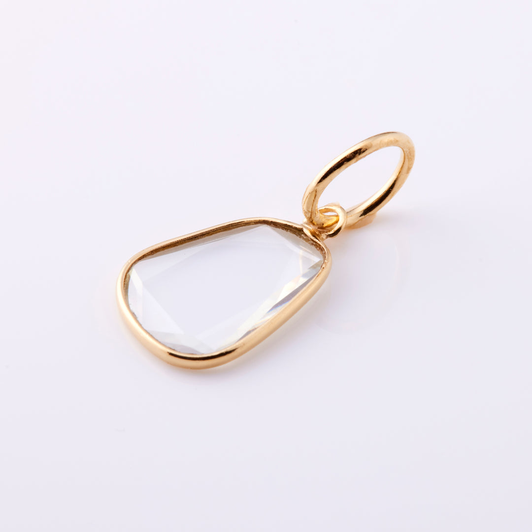 シルバー925/K18ゴールドコーティング モアッサナイト ペンダントトップ