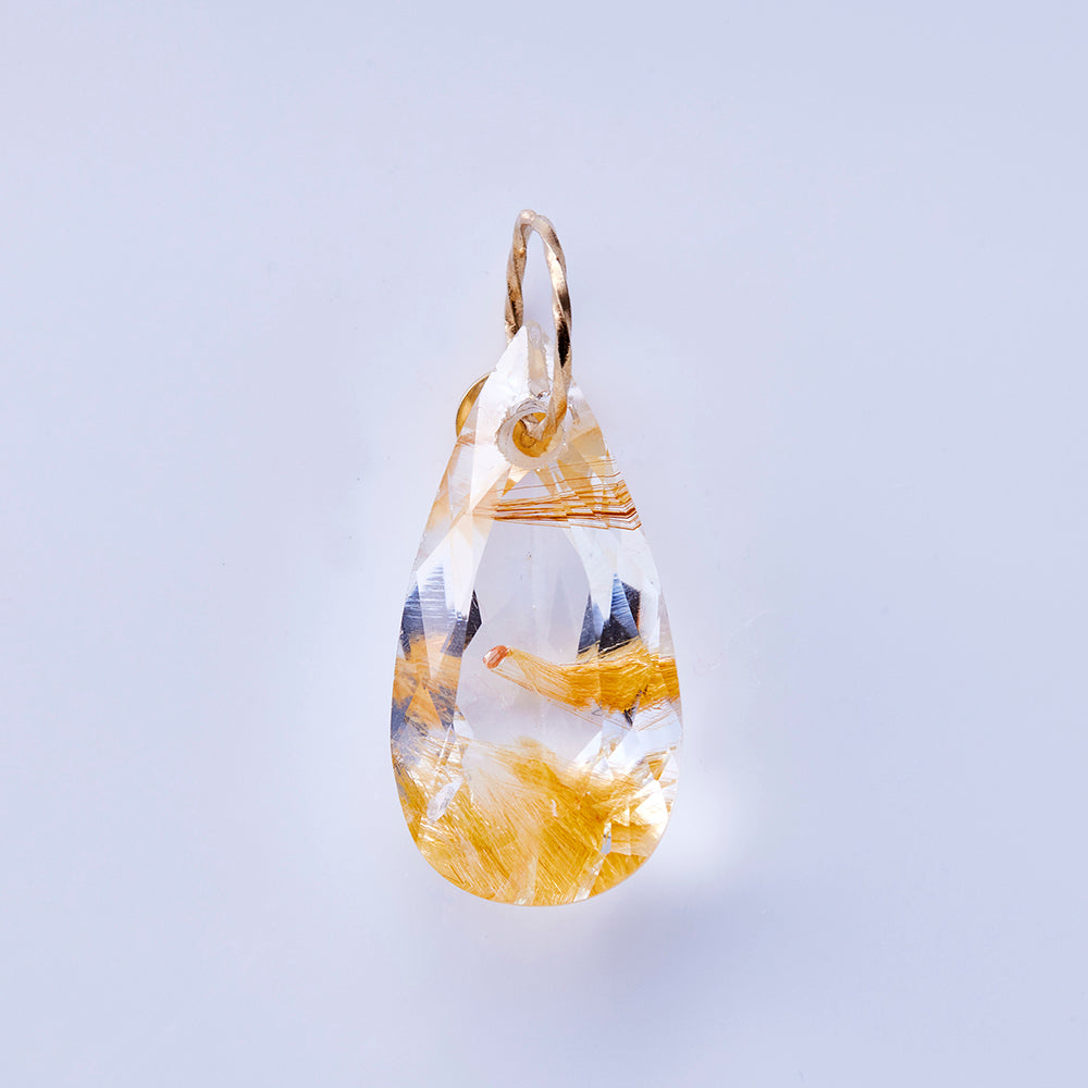 K10YG Limonite in Topaz PS Pendant Top