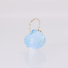 K10YG Blue Topaz Dewdrop Pendant Top