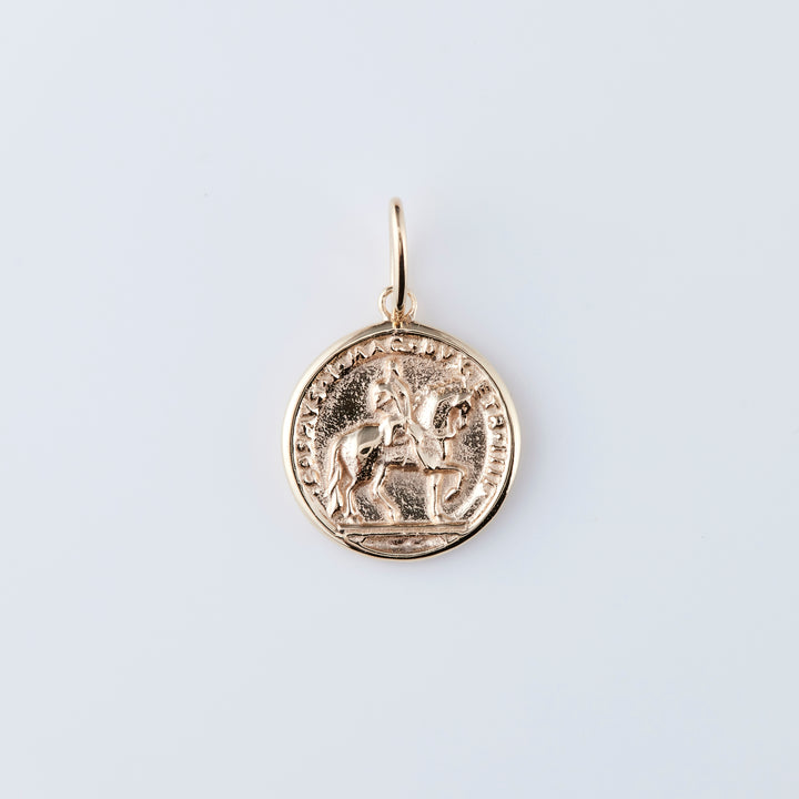 K10YG コインモチーフ ペンダントトップ（S）