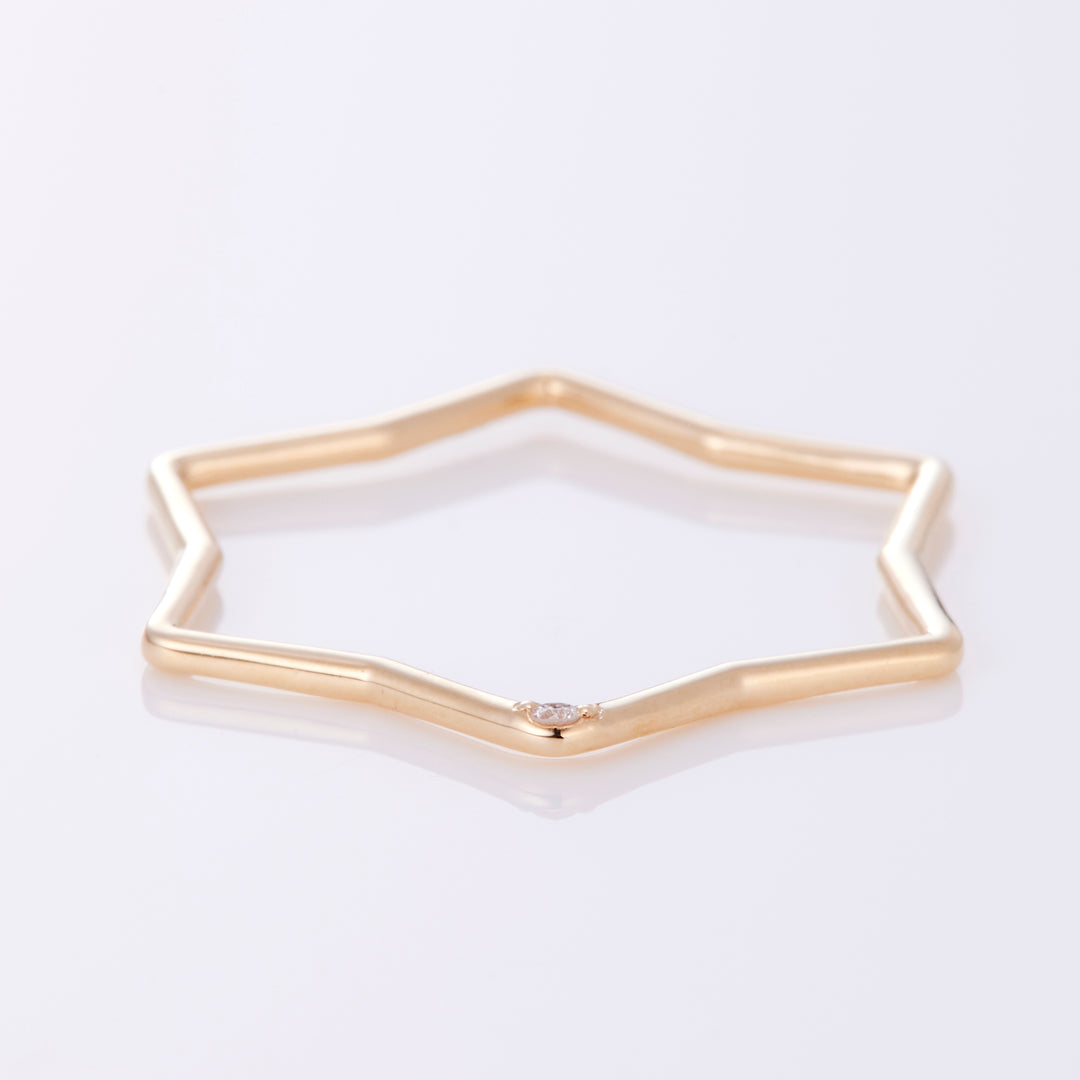 K10YG 星に願いを 誕生石 ペンダントトップ ダイヤ【オーダーメイド商品】