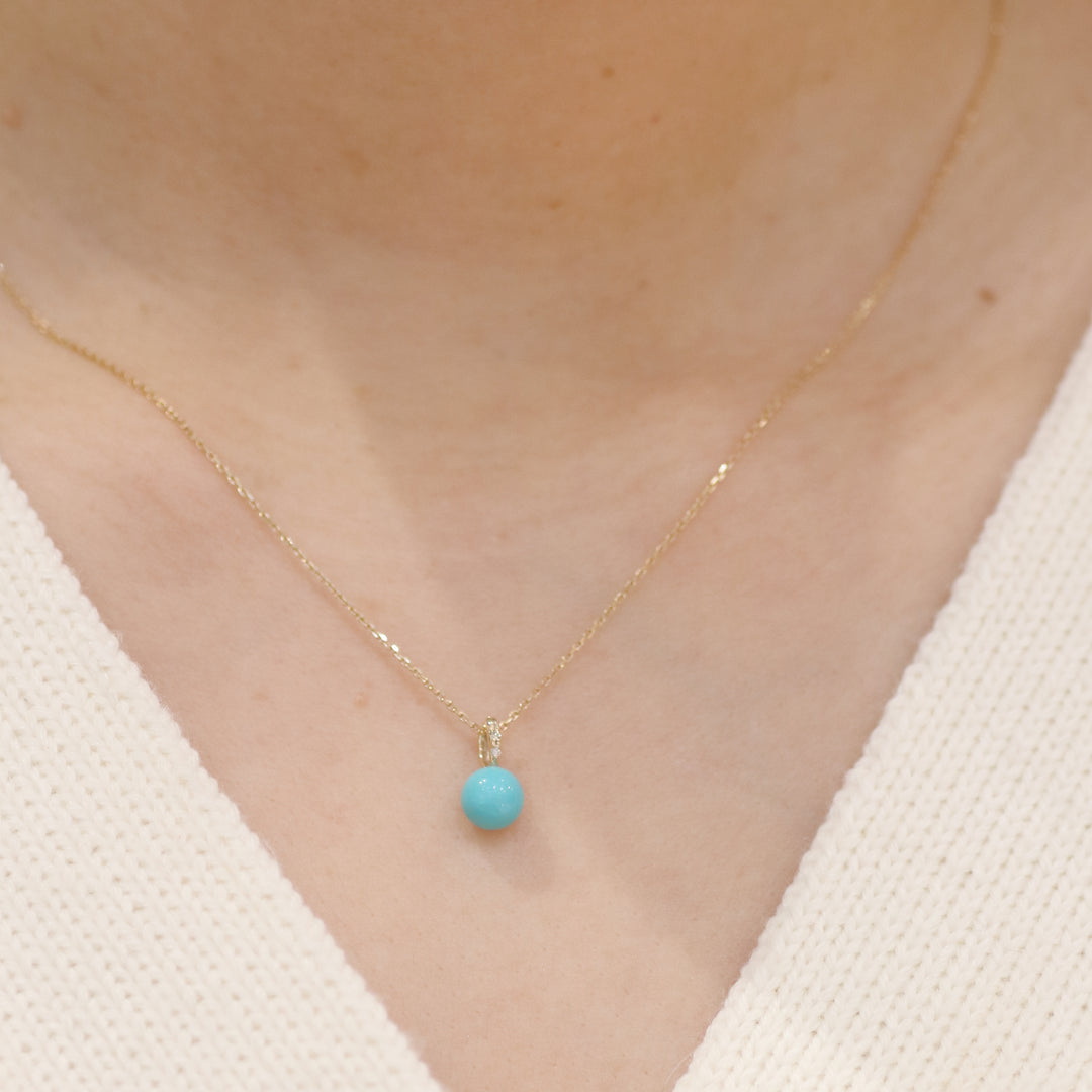 K10YG ターコイズ  イザベル ペンダントトップ