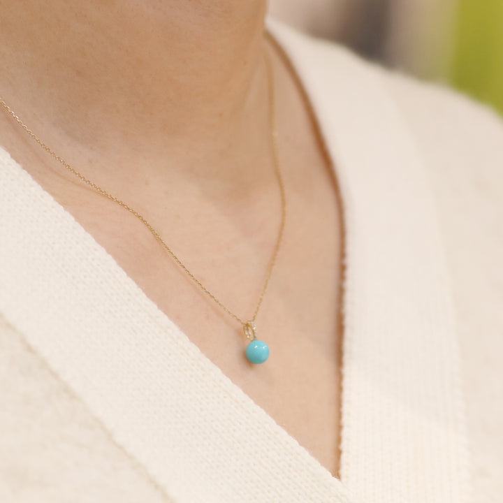 K10YG ターコイズ  イザベル ペンダントトップ