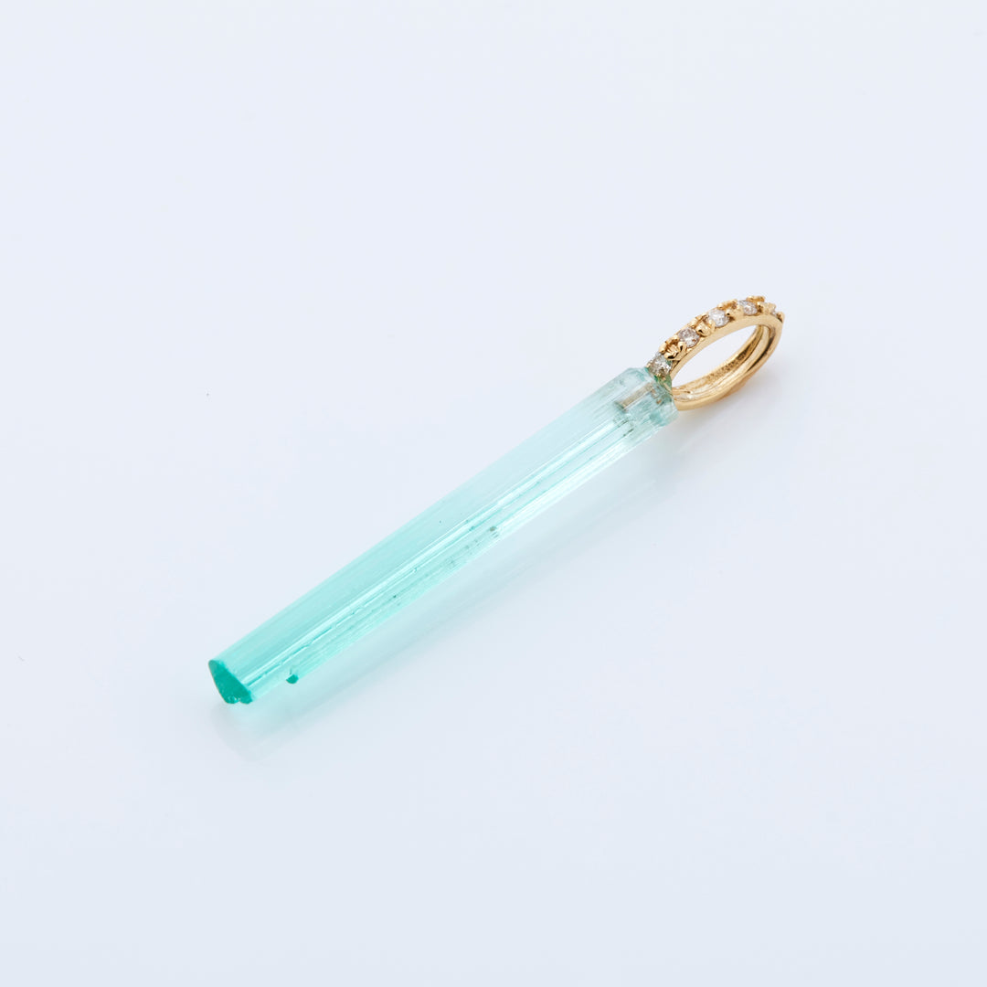 K18YG エメラルド バー イザベル ペンダントトップ