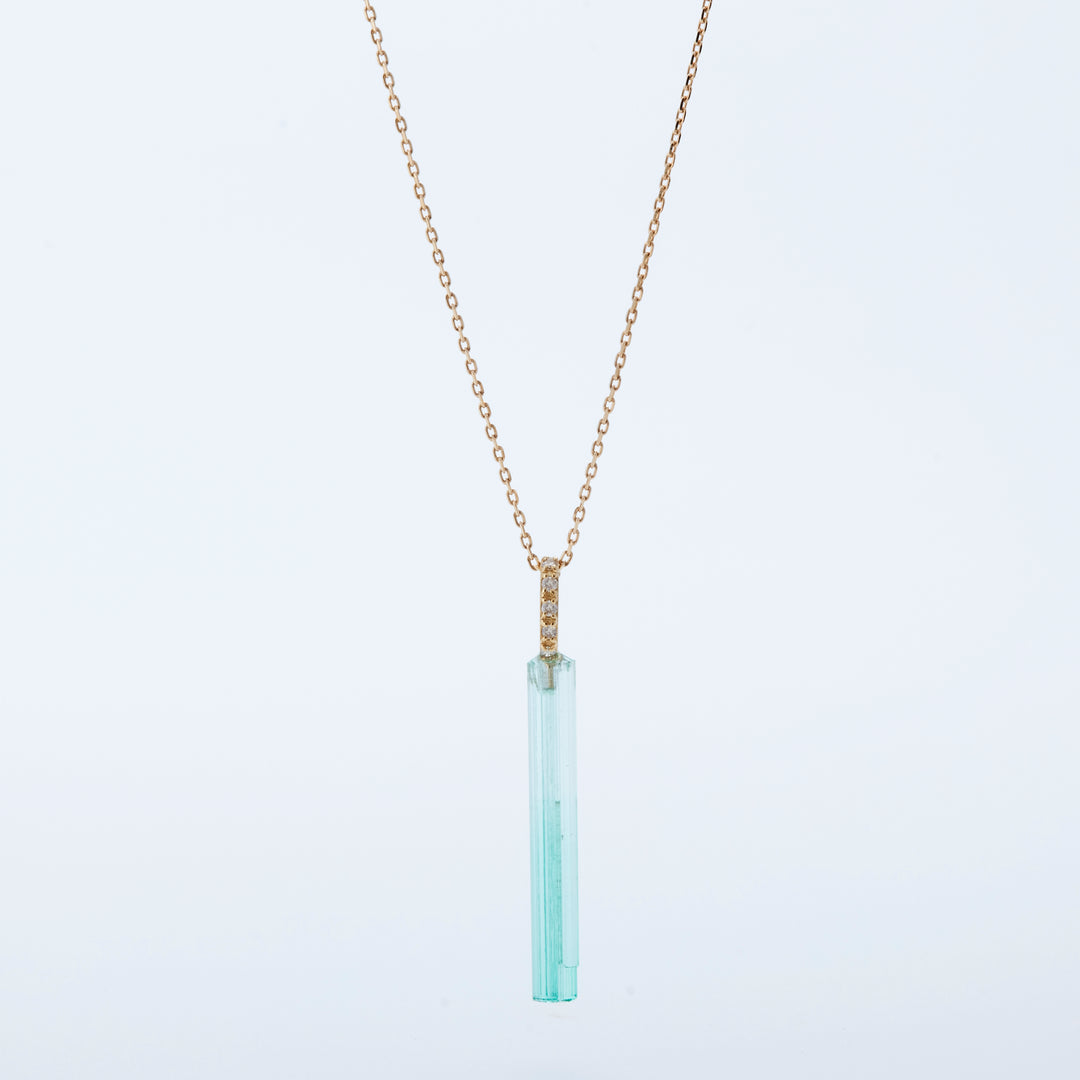 K18YG エメラルド バー イザベル ペンダントトップ