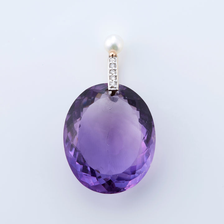 K18YG アメジスト パール ペンダントトップ