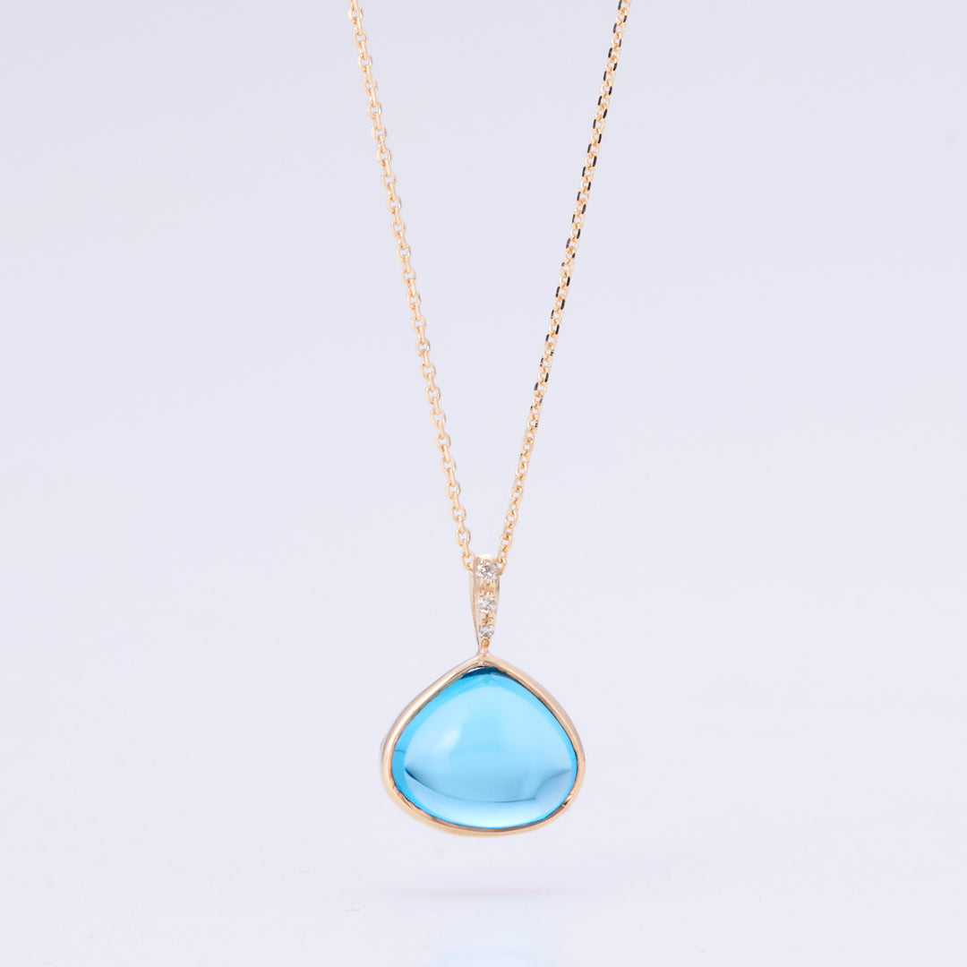 K10YG ブルートパーズ イザベル ペンダントトップ