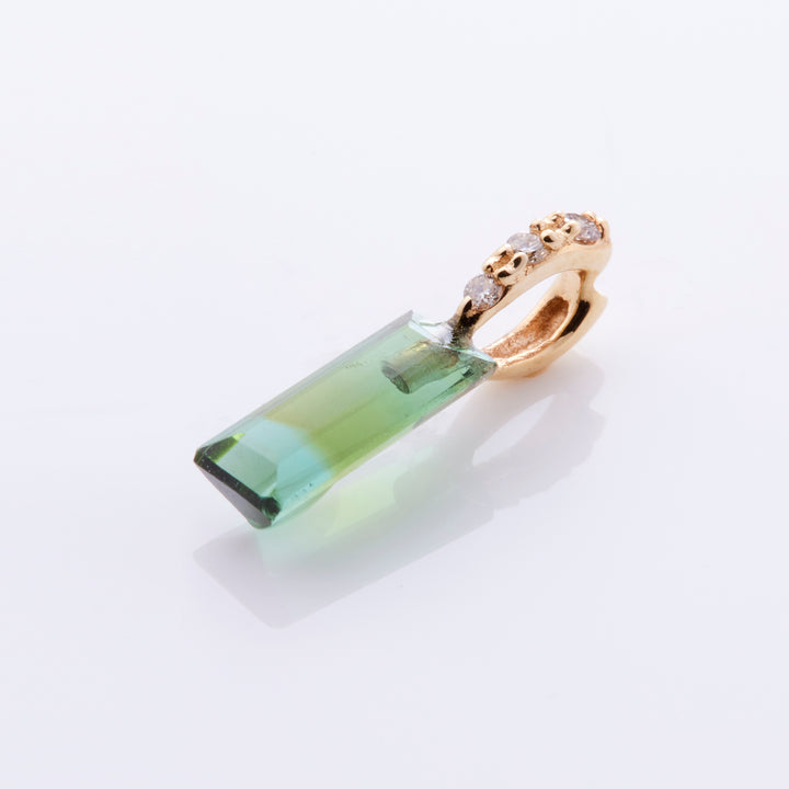 K10YG グリーン トルマリン バイカラー イザベル ペンダントトップ