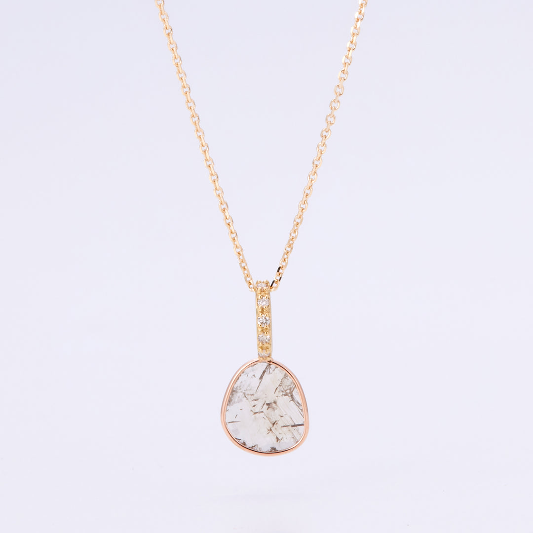 K18YG×PG オーガニックダイヤ ペンダントトップ