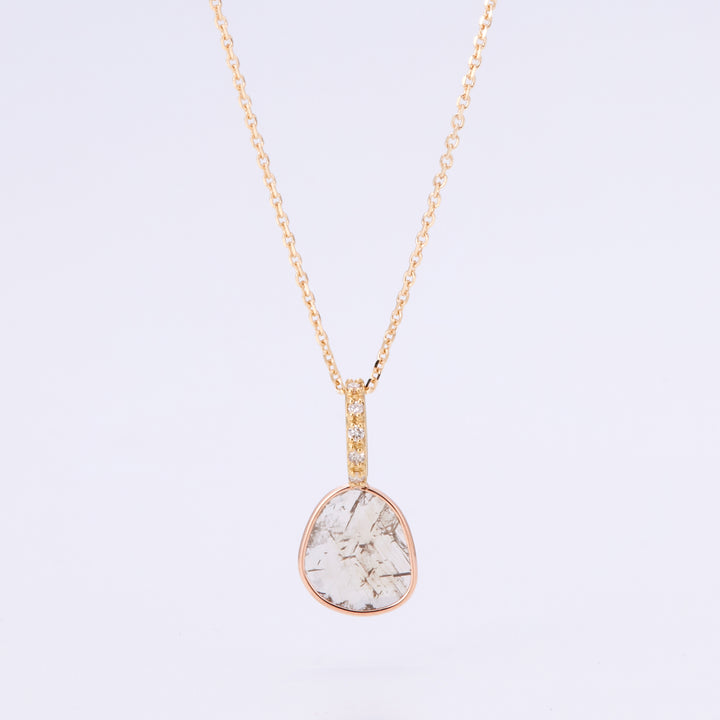 K18YG×PG オーガニックダイヤ ペンダントトップ