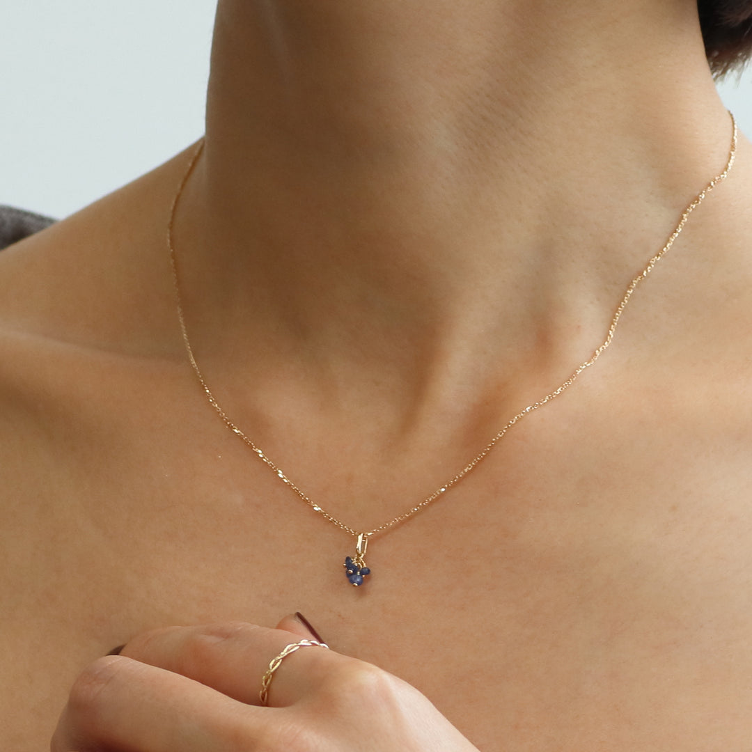 K10YG サファイア ツブツブ ペンダントトップ