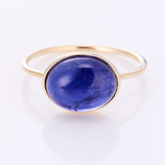 [Back in stock] K10YG Iolite Charlotte Ring (horizontal)