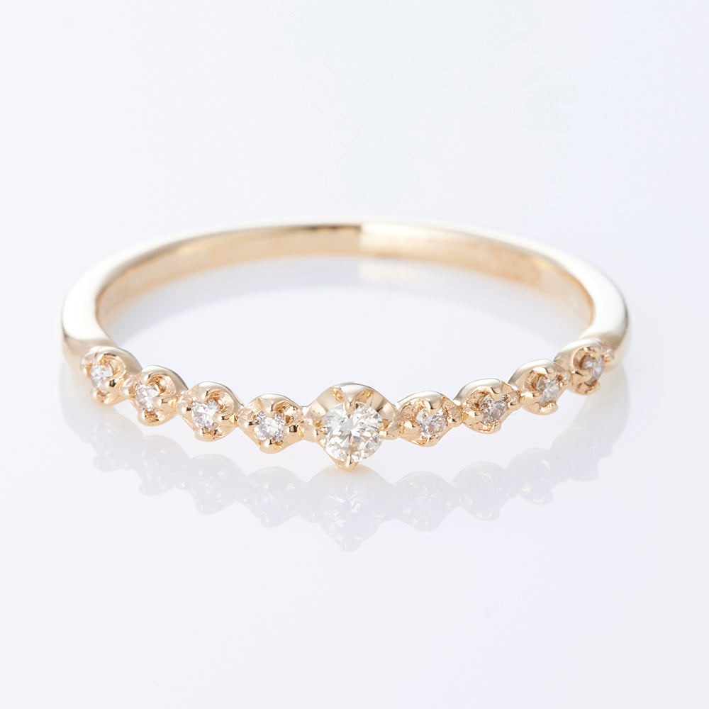K10YG New Lourdes Diamond Ring