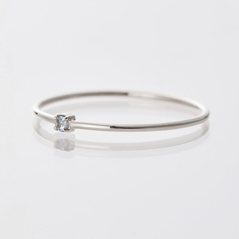WEB限定【3月 誕生石】PT900 1粒アクアマリン誕生石リング / 誕生石 WEB限定【3月 誕生石】PT900 1粒アクアマリン誕生石リング / 誕生石