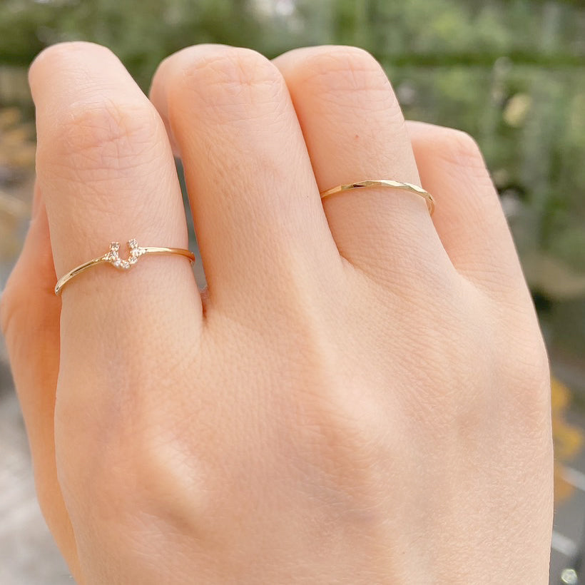 【Winter Limited】ホースシュー ダイヤ リング