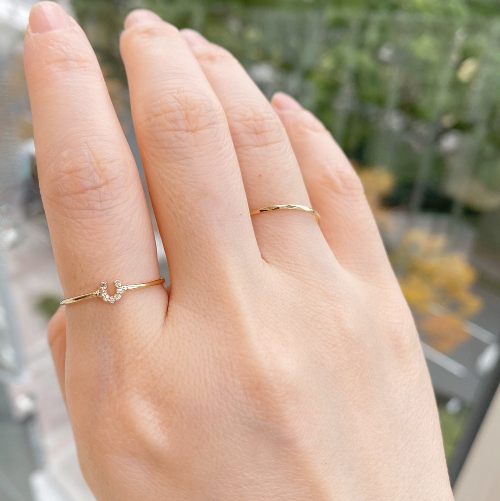 【Winter Limited】ホースシュー ダイヤ リング