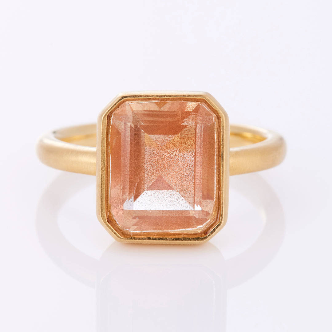 K18YG サンストーン リング